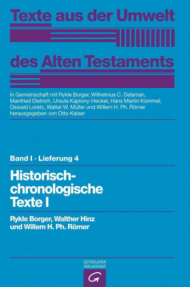 Historisch-chronologische Texte I