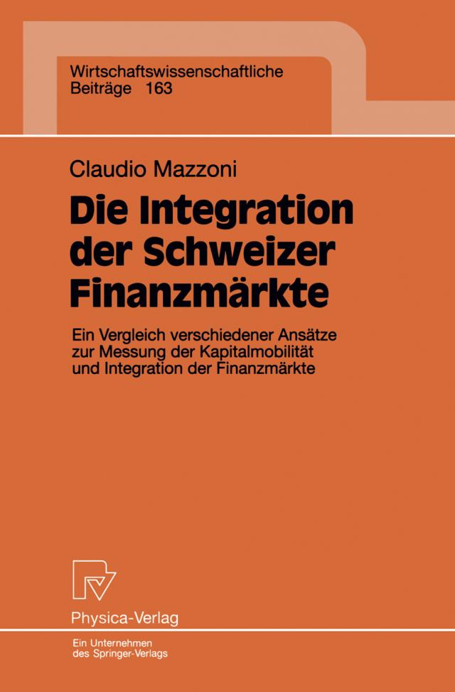 Die Integration der Schweizer Finanzmärkte