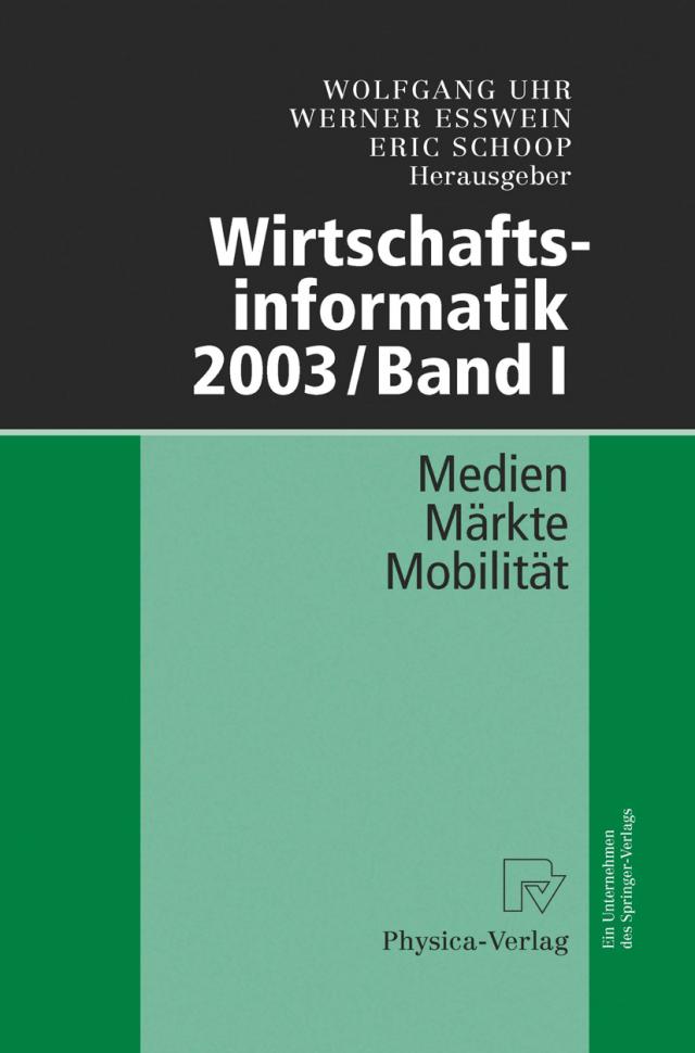 Wirtschaftsinformatik 2003/Band I