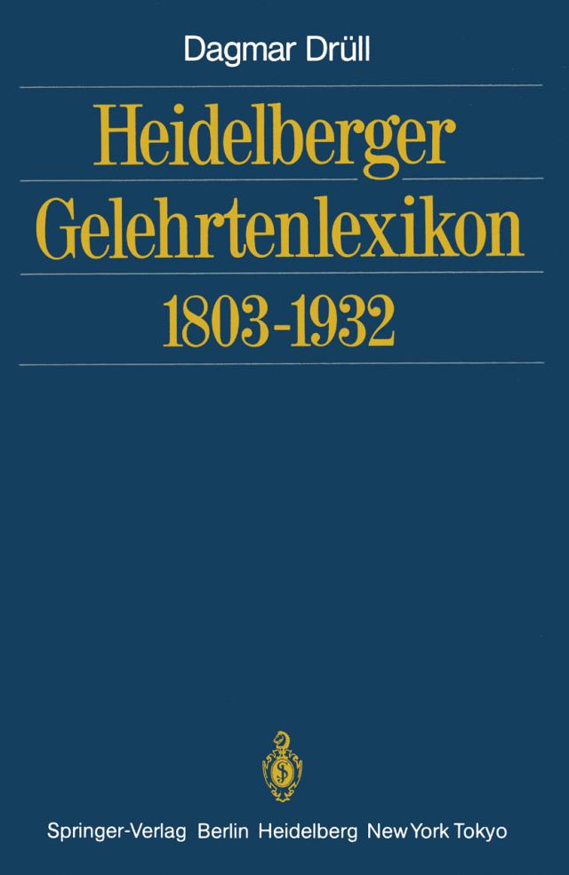Heidelberger Gelehrtenlexikon 1803-1932