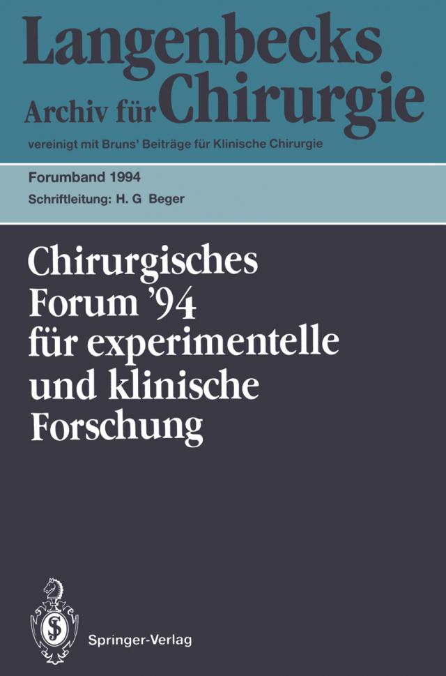 111. Kongreß der Deutschen Gesellschaft für Chirurgie München, 5.–9. April 1994