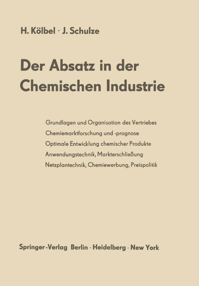 Der Absatz in der Chemischen Industrie