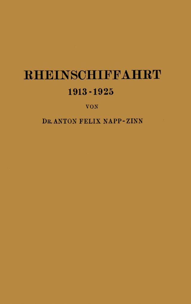 Rheinschiffahrt 1913–1925
