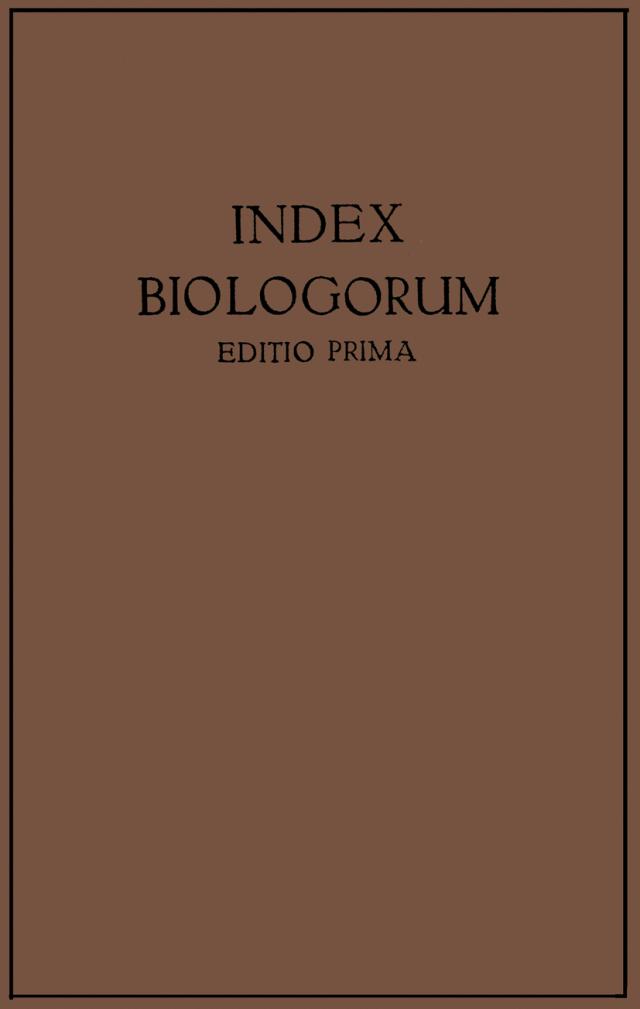 Index Biologorum