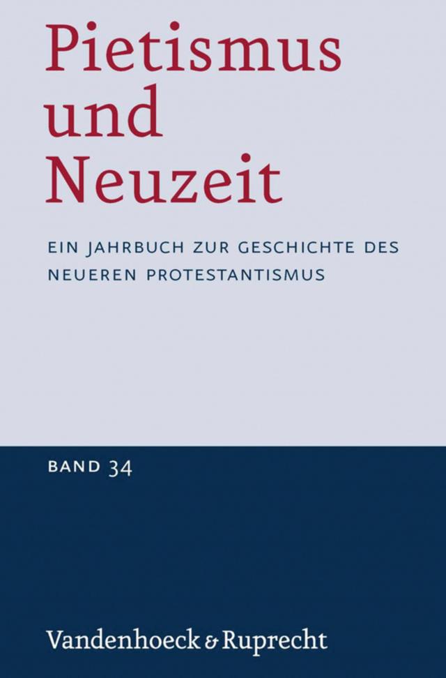 Pietismus und Neuzeit Band 34 – 2008