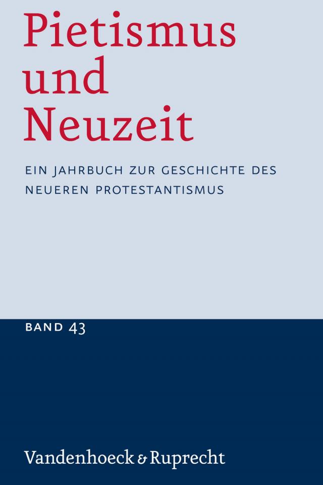 Pietismus und Neuzeit Band 43 – 2017