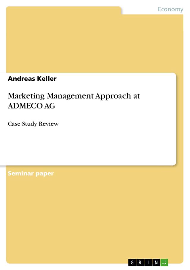 Marketing Management Approach at ADMECO AG