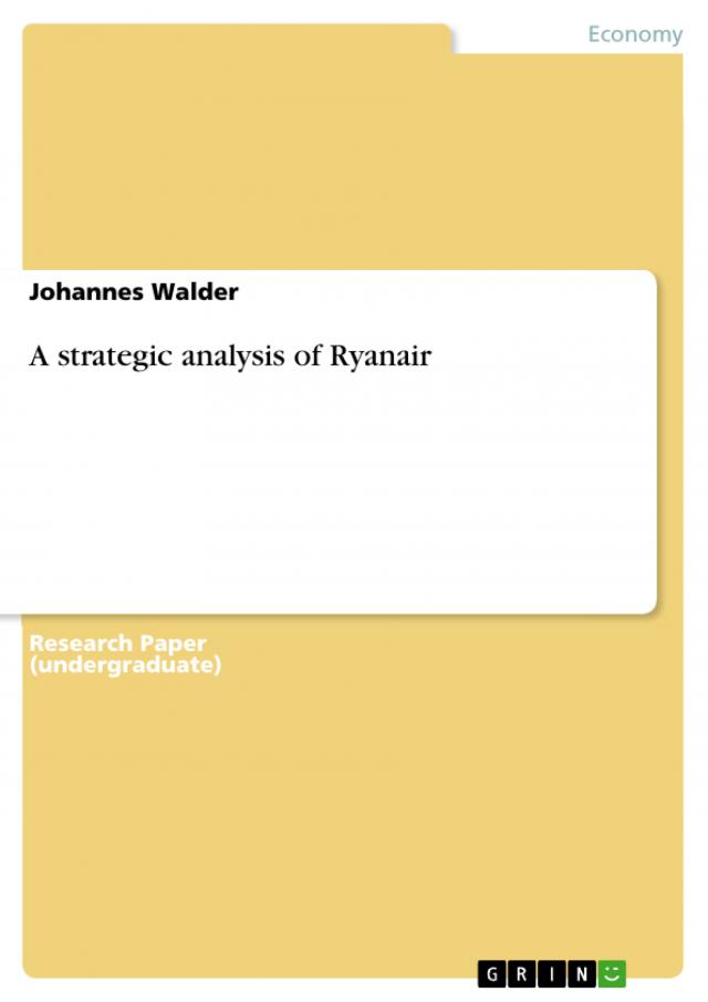 A strategic analysis of Ryanair