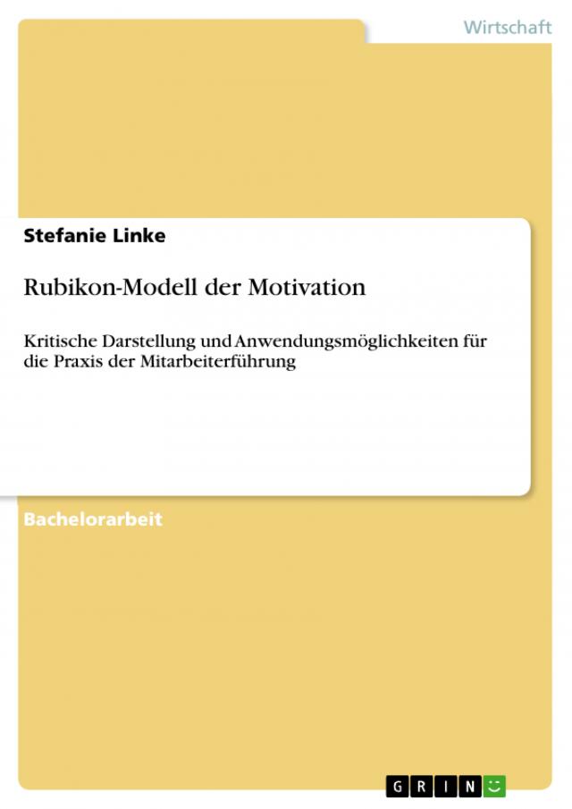 Rubikon-Modell der Motivation