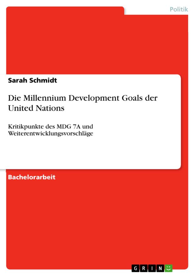 Die Millennium Development Goals der United Nations