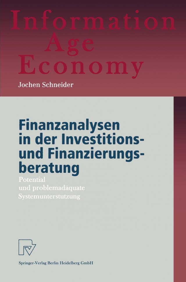 Finanzanalysen in der Investitions- und Finanzierungsberatung