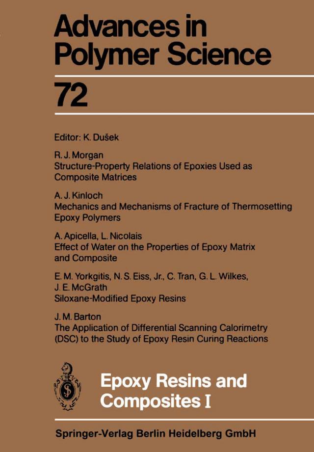 Epoxy Resins and Composites I