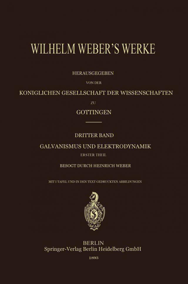 Wilhelm Weber’s Werke