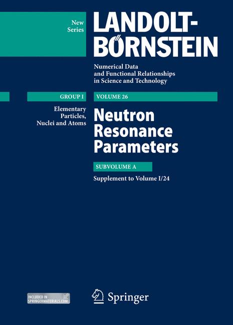 Neutron Resonance Parameters