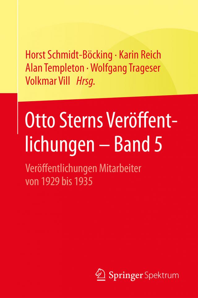 Otto Sterns Veröffentlichungen – Band 5