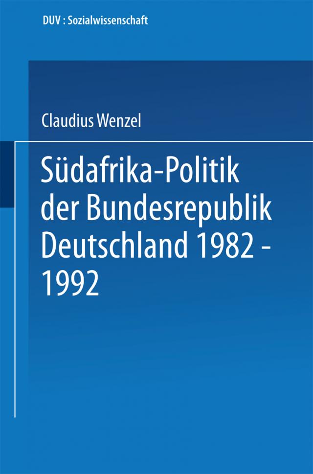 Südafrika-Politik der Bundesrepublik Deutschland 1982 – 1992