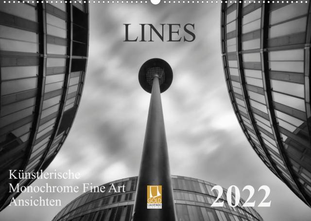 LINES - Künstlerische Monochrome Fine Art Ansichten (Wandkalender 2022 DIN A2 quer)