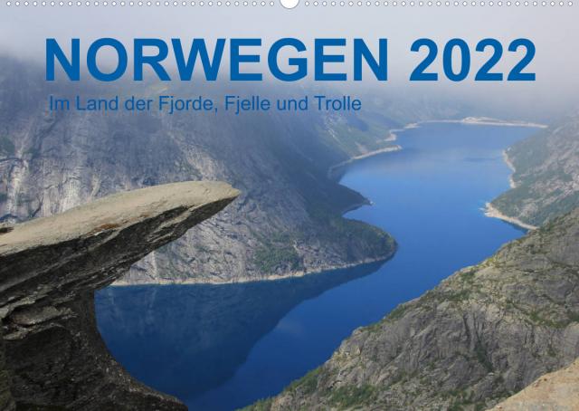 Norwegen 2022 - Im Land der Fjorde, Fjelle und Trolle (Wandkalender 2022 DIN A2 quer)