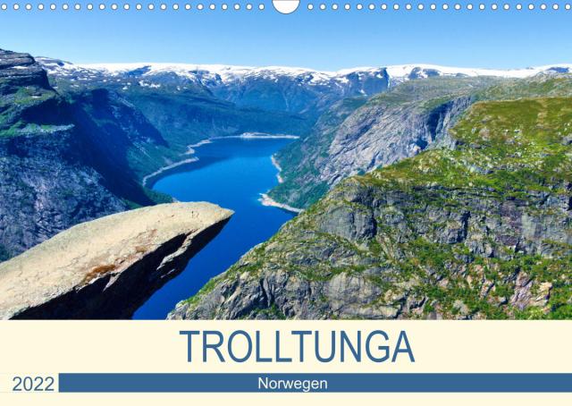 Trolltunga (Wandkalender 2022 DIN A3 quer)