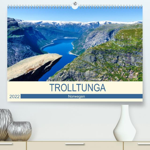 Trolltunga (Premium, hochwertiger DIN A2 Wandkalender 2022, Kunstdruck in Hochglanz)