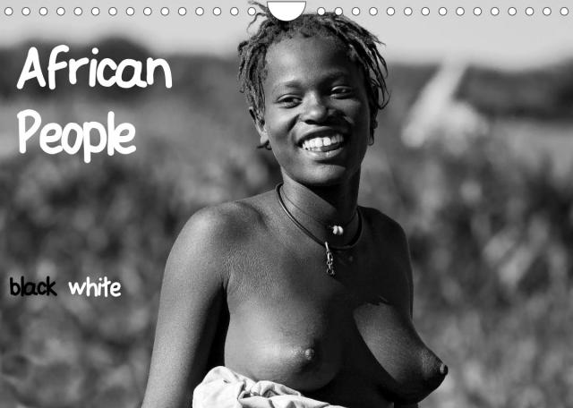African People black white (Wandkalender 2023 DIN A4 quer)