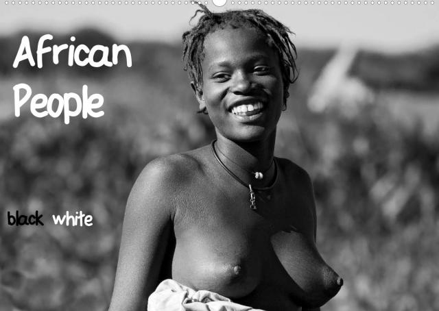 African People black white (Wandkalender 2023 DIN A2 quer)