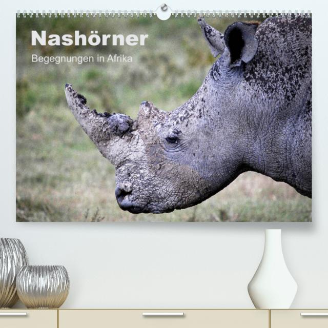 Nashörner - Begegnungen in Afrika (Premium, hochwertiger DIN A2 Wandkalender 2023, Kunstdruck in Hochglanz)