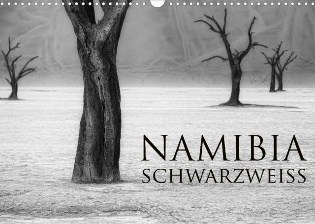 Namibia schwarzweiß (Wandkalender 2023 DIN A3 quer)
