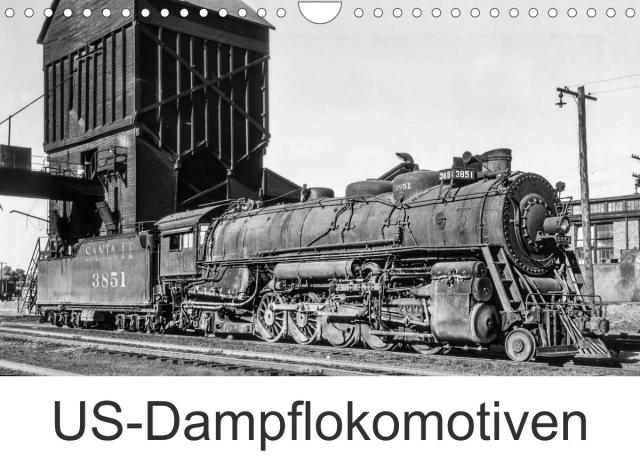 US-Dampflokomotiven (Wandkalender 2023 DIN A4 quer)