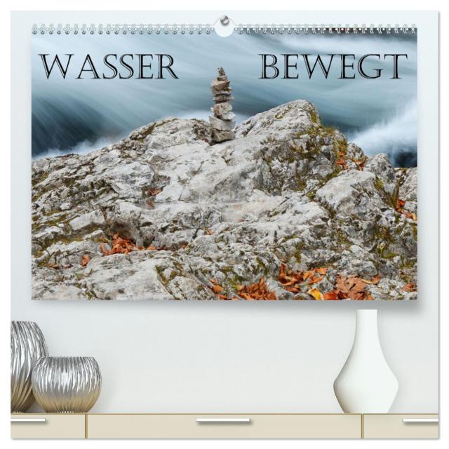 Wasser bewegt - Wasserfälle und Stromschnellen (hochwertiger Premium Wandkalender 2024 DIN A2 quer), Kunstdruck in Hochglanz