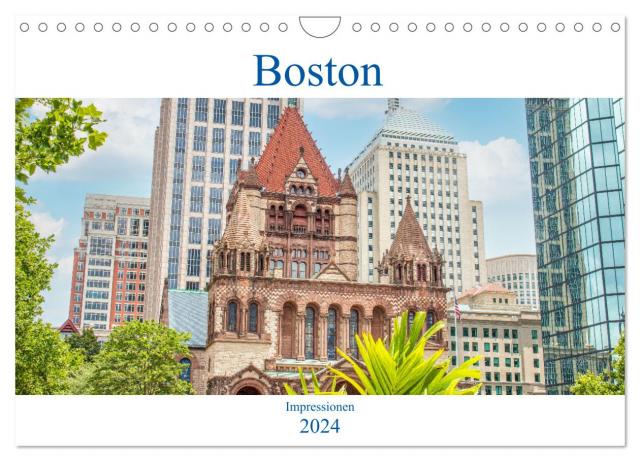 Boston - Impressionen (Wandkalender 2024 DIN A4 quer), CALVENDO Monatskalender