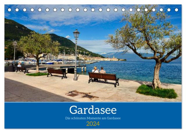 Gardasee - Die schönsten Momente am Gardasee (Tischkalender 2024 DIN A5 quer), CALVENDO Monatskalender