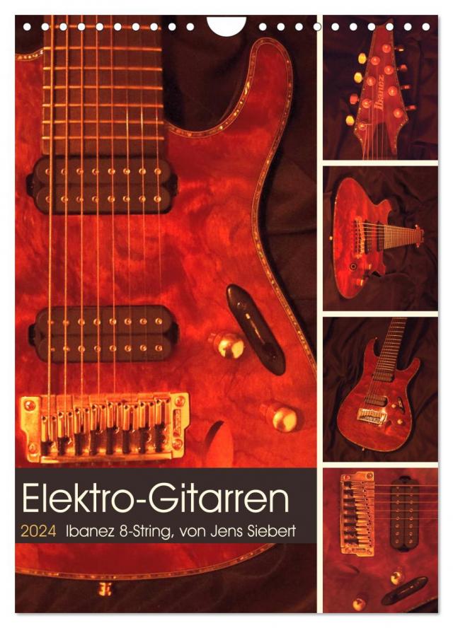 Elektro-Gitarren (Wandkalender 2024 DIN A4 hoch), CALVENDO Monatskalender