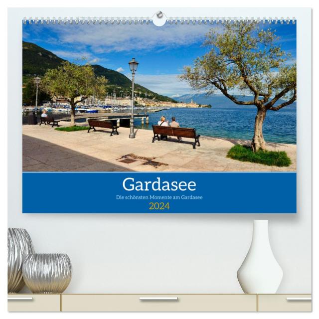 Gardasee - Die schönsten Momente am Gardasee (hochwertiger Premium Wandkalender 2024 DIN A2 quer), Kunstdruck in Hochglanz