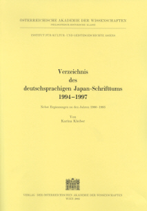 Verzeichnis des deutschsprachigen Japanschrifttums 1994-1997