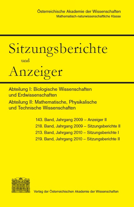 Sitzungsberichte und Anzeiger der mathematisch-naturwissenschaftlichen Klasse, Jahrgang 2009/2010