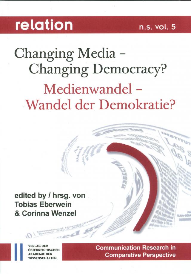 Relation. Medien - Gesellschaft - Geschichte /Media, Society, History / Relation n.s.vol. 5