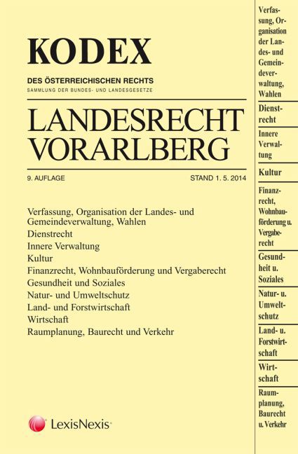 Kodex Landesrecht Vorarlberg 2014/15