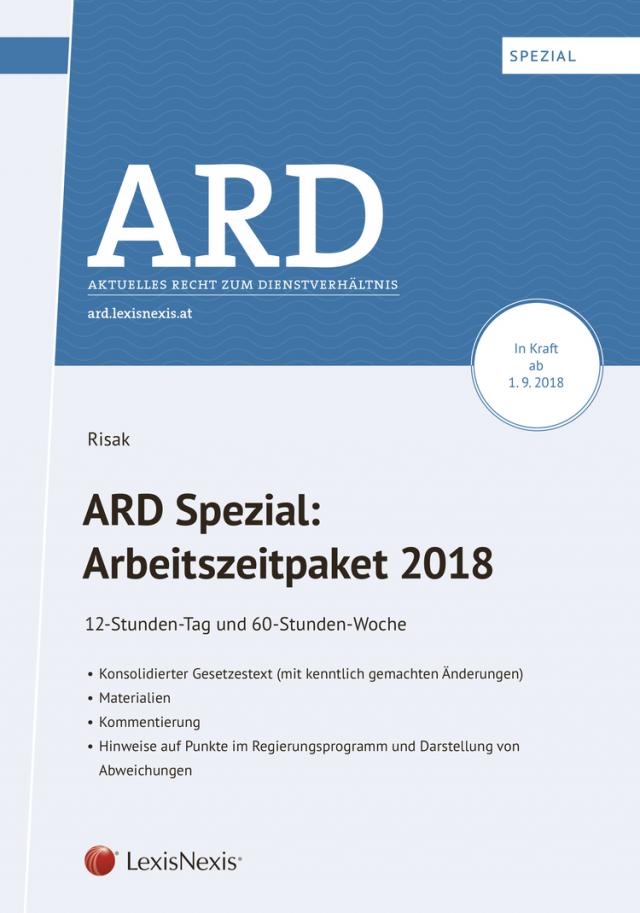 ARD Spezial: Arbeitszeitpaket 2018