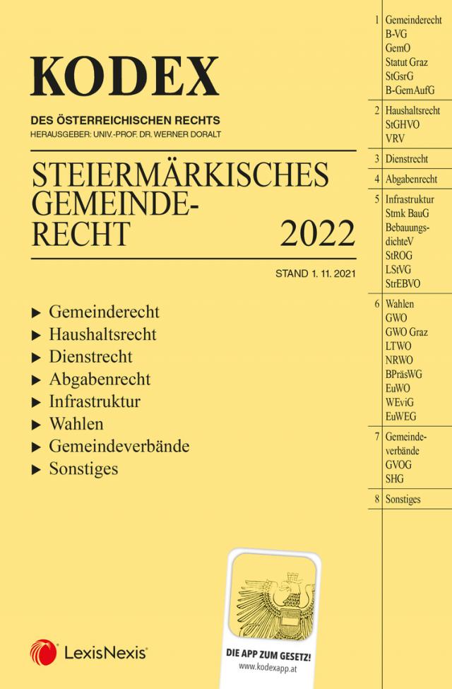 KODEX Steiermärkisches Gemeinderecht 2022 - inkl. App