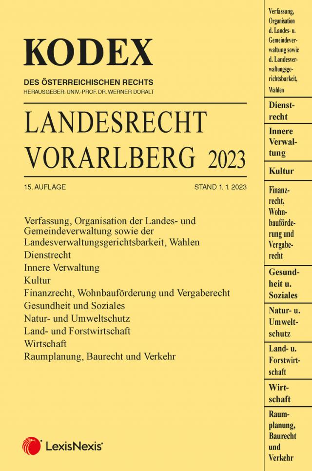 KODEX Landesrecht Vorarlberg 2023