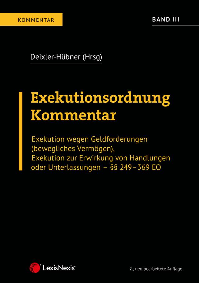 Exekutionsordnung - Kommentar Band 3