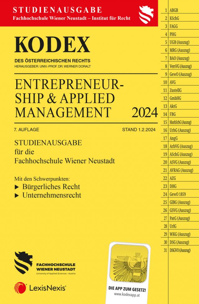 KODEX Entrepreneurship & Applied Management 2024 - inkl. App