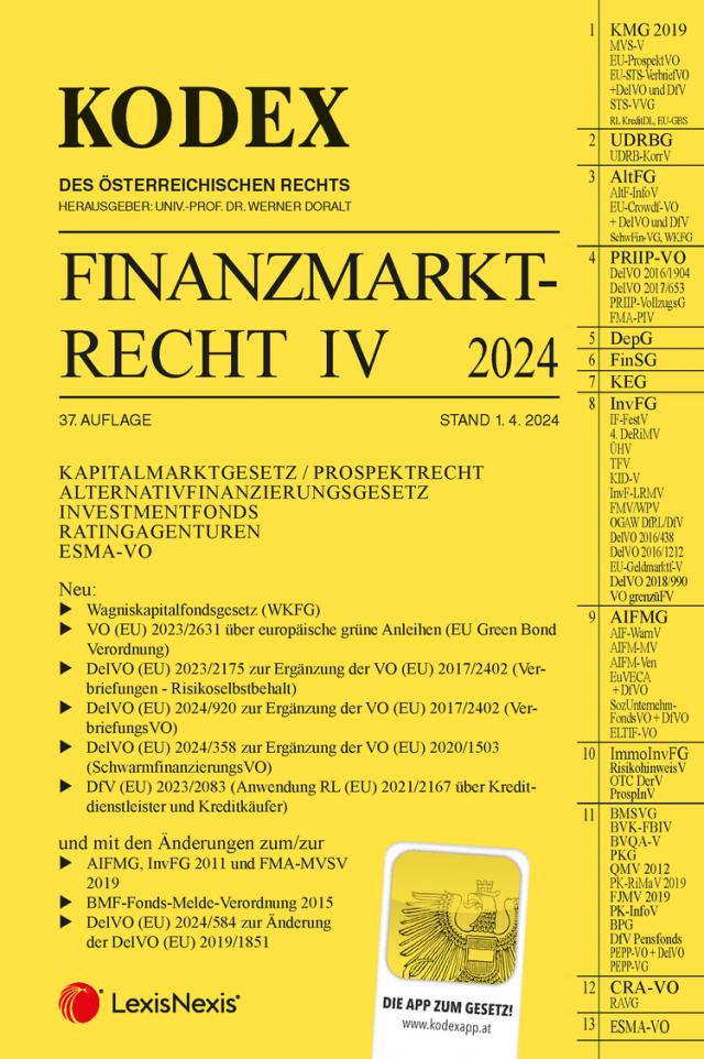 KODEX Finanzmarktrecht Band IV 2024