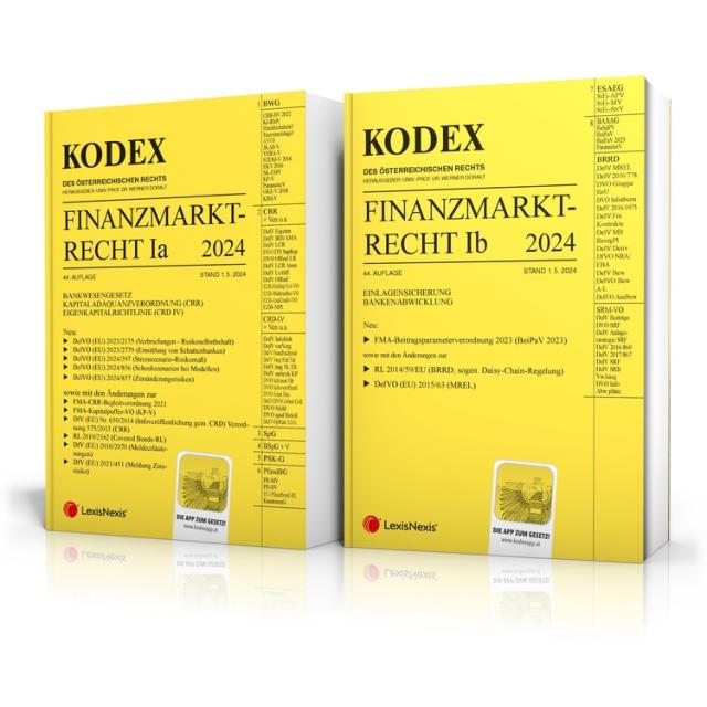 KODEX Finanzmarktrecht Band Ia + Ib 2024 - inkl. App