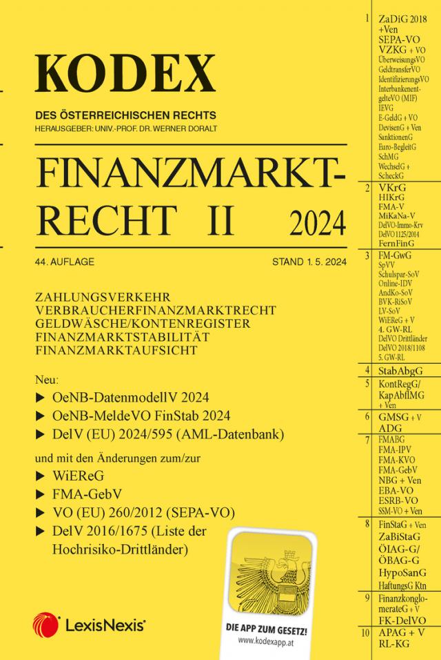 KODEX Finanzmarktrecht Band II 2024 - inkl. App