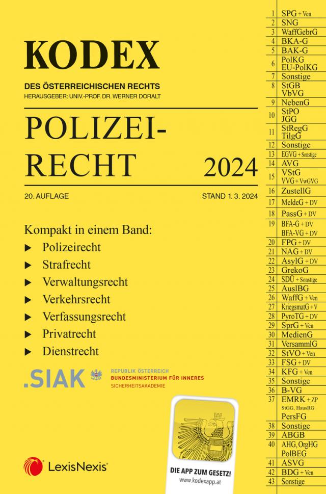 KODEX Polizeirecht 2024 - inkl. App