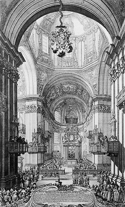 Die Innenansicht des Salzburger Domes (um 1675)
