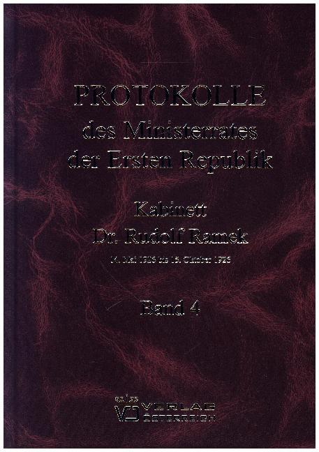 Protokolle des Ministerrates der Ersten Republik IV, Kabinett Dr. Rudolf Ramek / 14. Mai 1926 bis 15. Oktober 1926