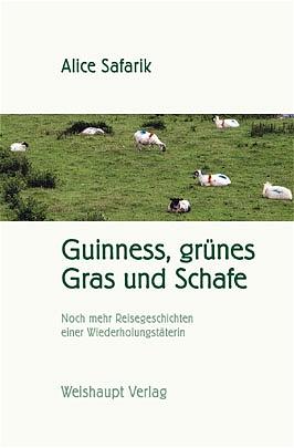 Guinness, grünes Gras und Schafe